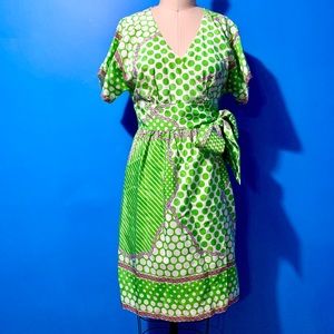 tibi silk/cotton wrap dress.